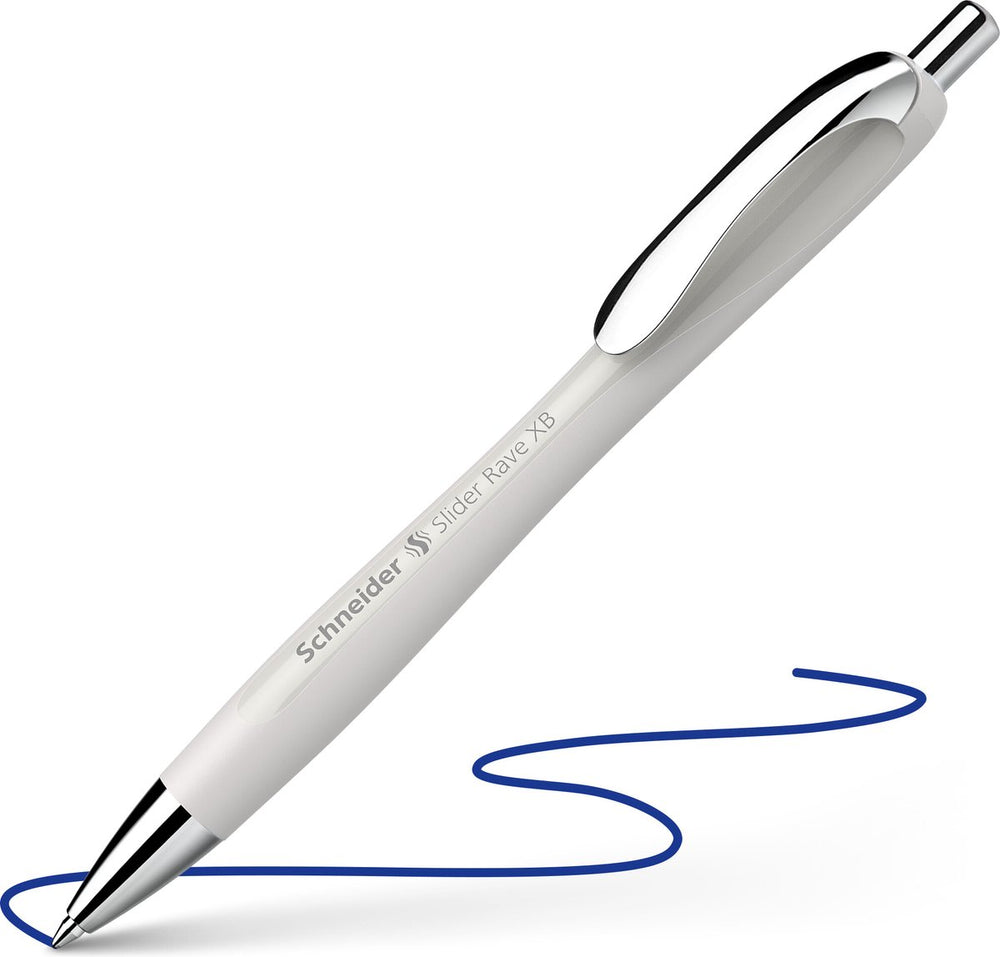Schneider schrijfwaren schneider balpen - slider rave - trend edition - zilvergrijs - penpunt xb - s-132512