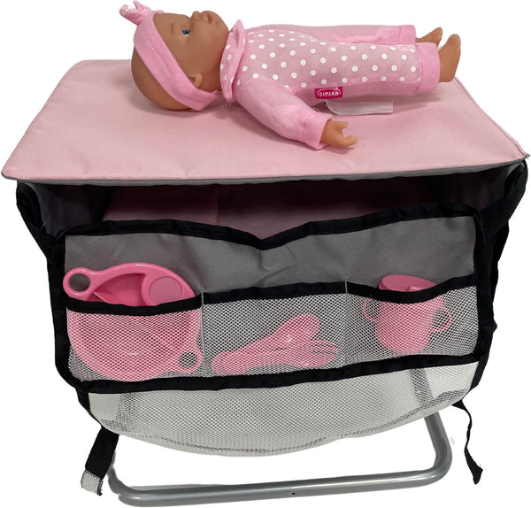 Dimian - bambolina - verzorgingstafel set met pop en accesoires - near to me bed