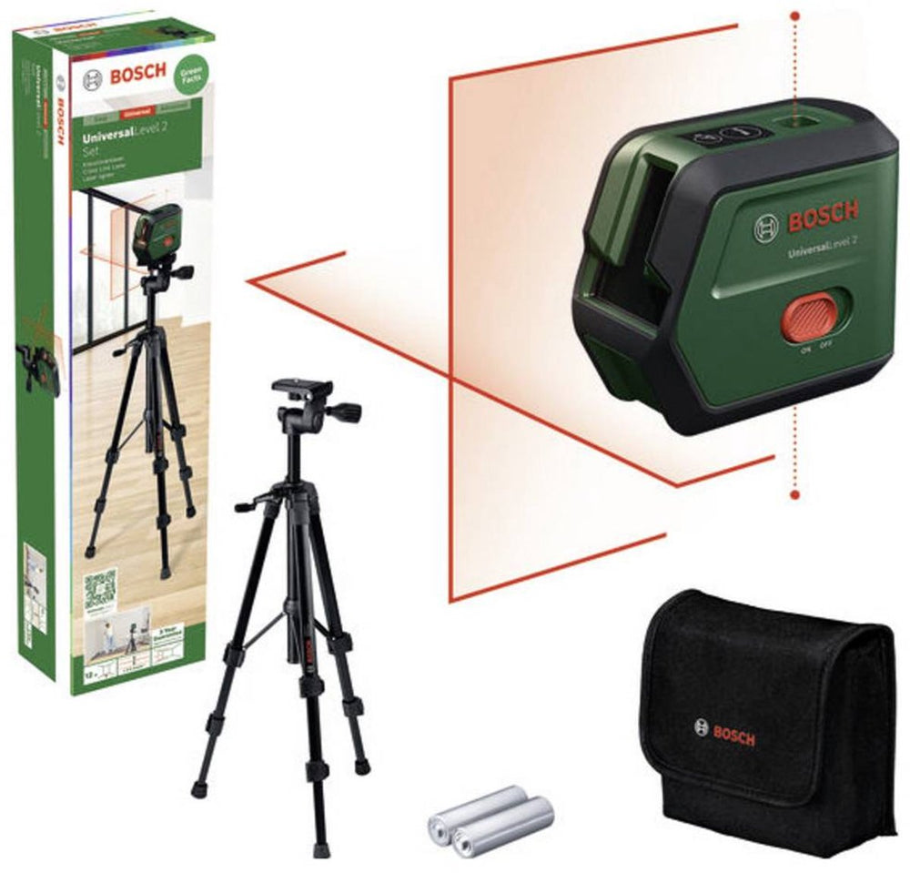 Bosch home and garden universallevel 2 set kruislijnlaser reikwijdte (max.): 12 m
