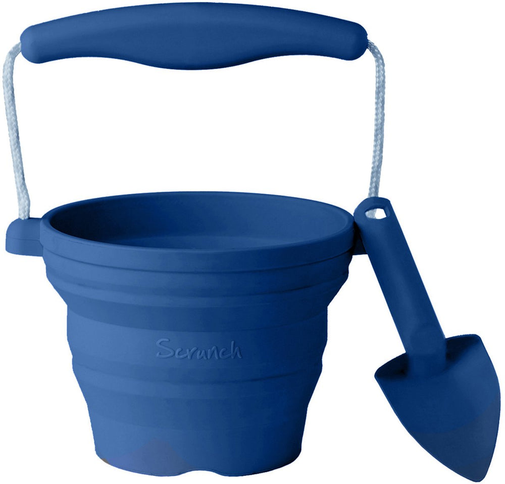 Scrunch speelgoedemmer - blauw - opvouwbaar - recycleerbaar