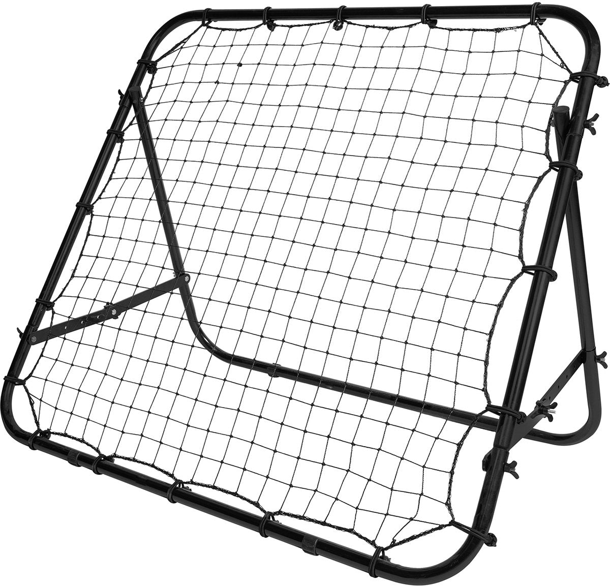 Virtufit verstelbare rebounder - 100 x 100 cm - inklapbaar - incl. 4 grondankers - multifunctioneel - kickback tchouck voetbal bouncer