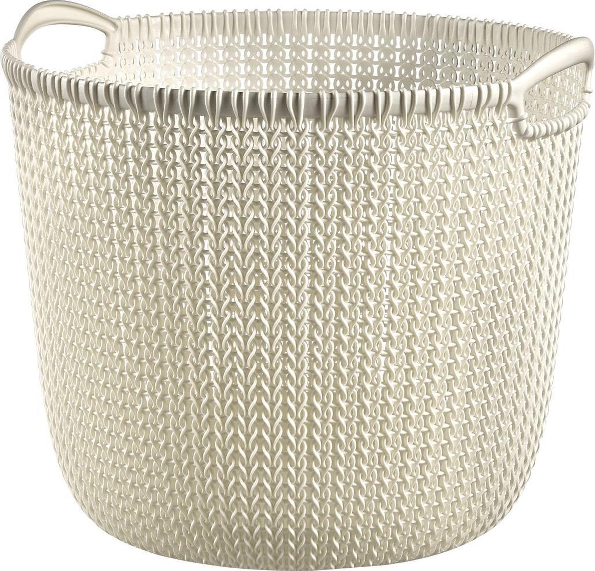 Curver opbergmand rond gebreid l 30 l crèmewit