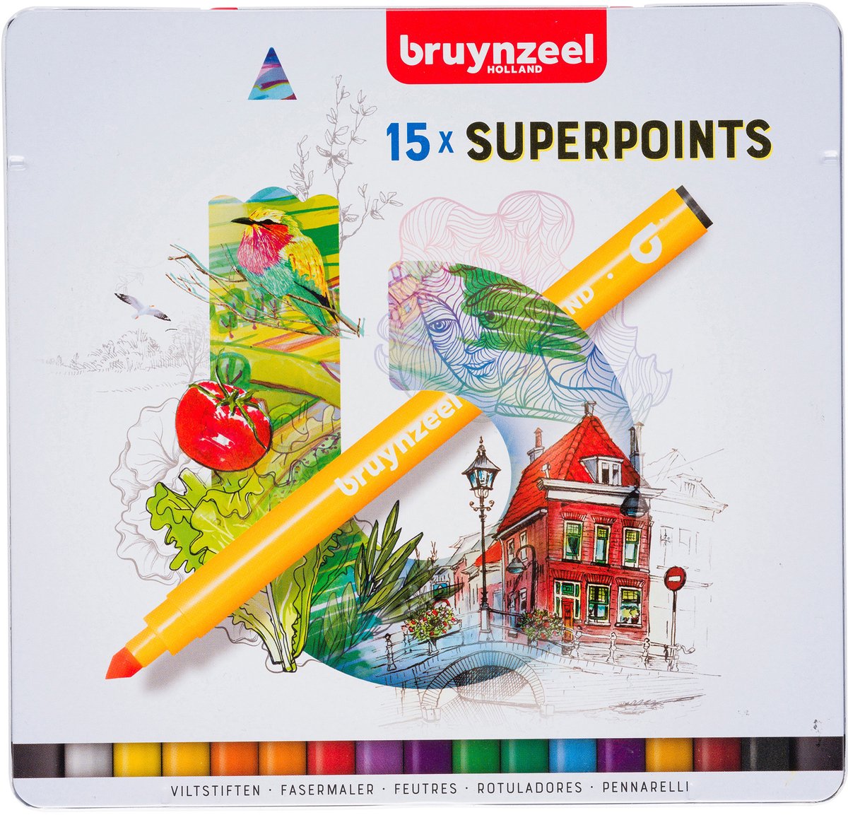 Bruynzeel viltstiften superpunt, 15e.