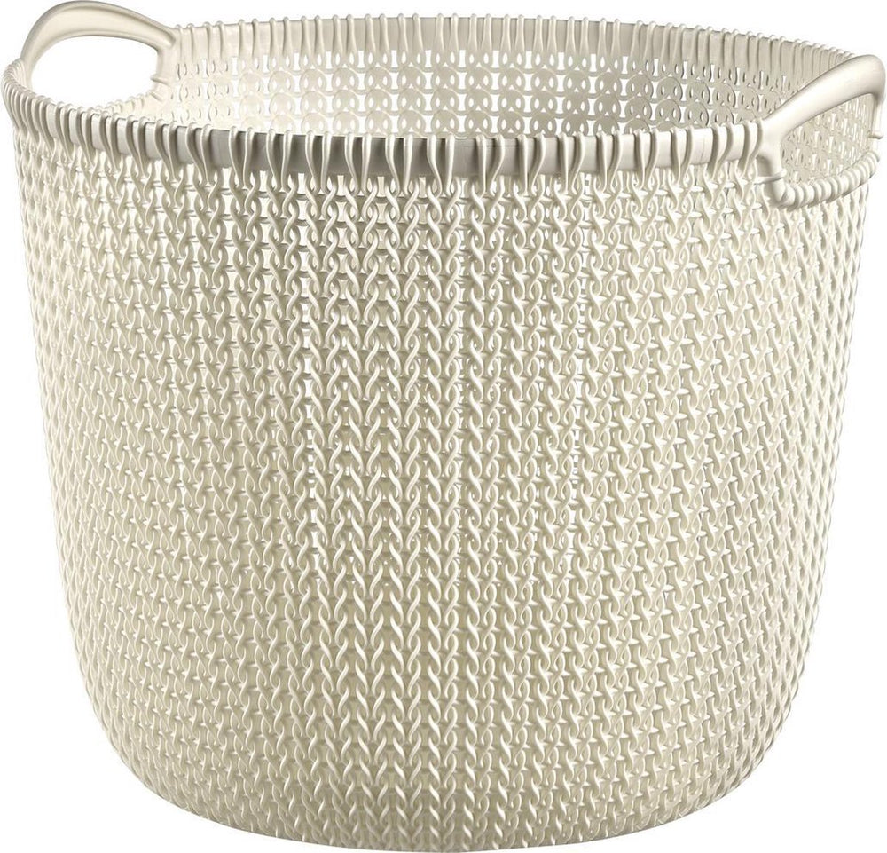 Curver opbergmand rond gebreid l 30 l crèmewit