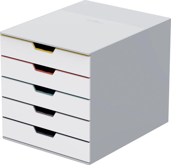 Durable ladenkast varicolor® mix 5 - wit meerkleurig - 5 laden - a4