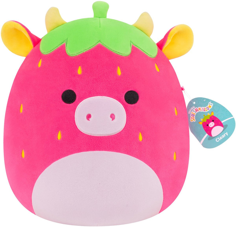 Squishmallows - medium plush 30cm cleary - hot pink strawberry cow