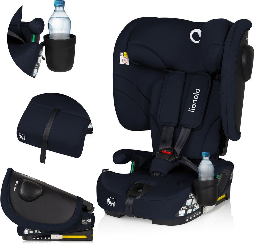Lionelo nelly i-size autostoel – opvouwbare – 76-150 cm – isofix top tether – 4-standen rugleuning – sips zijbescherming – draagbaar compact – 15-standen hoofdsteun – verkleininzet beenkussen – drankenhouder – ece r129 03 – groep 0+