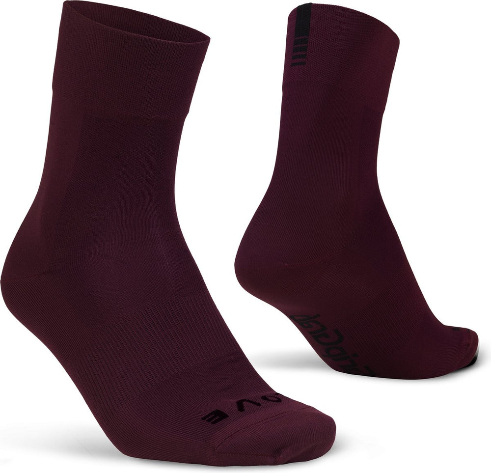 Gripgrab - lightweight sl performance zomer fietssokken 1 paar coolmax wielersport sokken regular cut - donker rood - unisex
