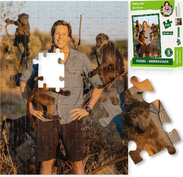 Bresser freek vonk x - freek vonk beerbavianen puzzel - voor kinderen - 100 stukjes