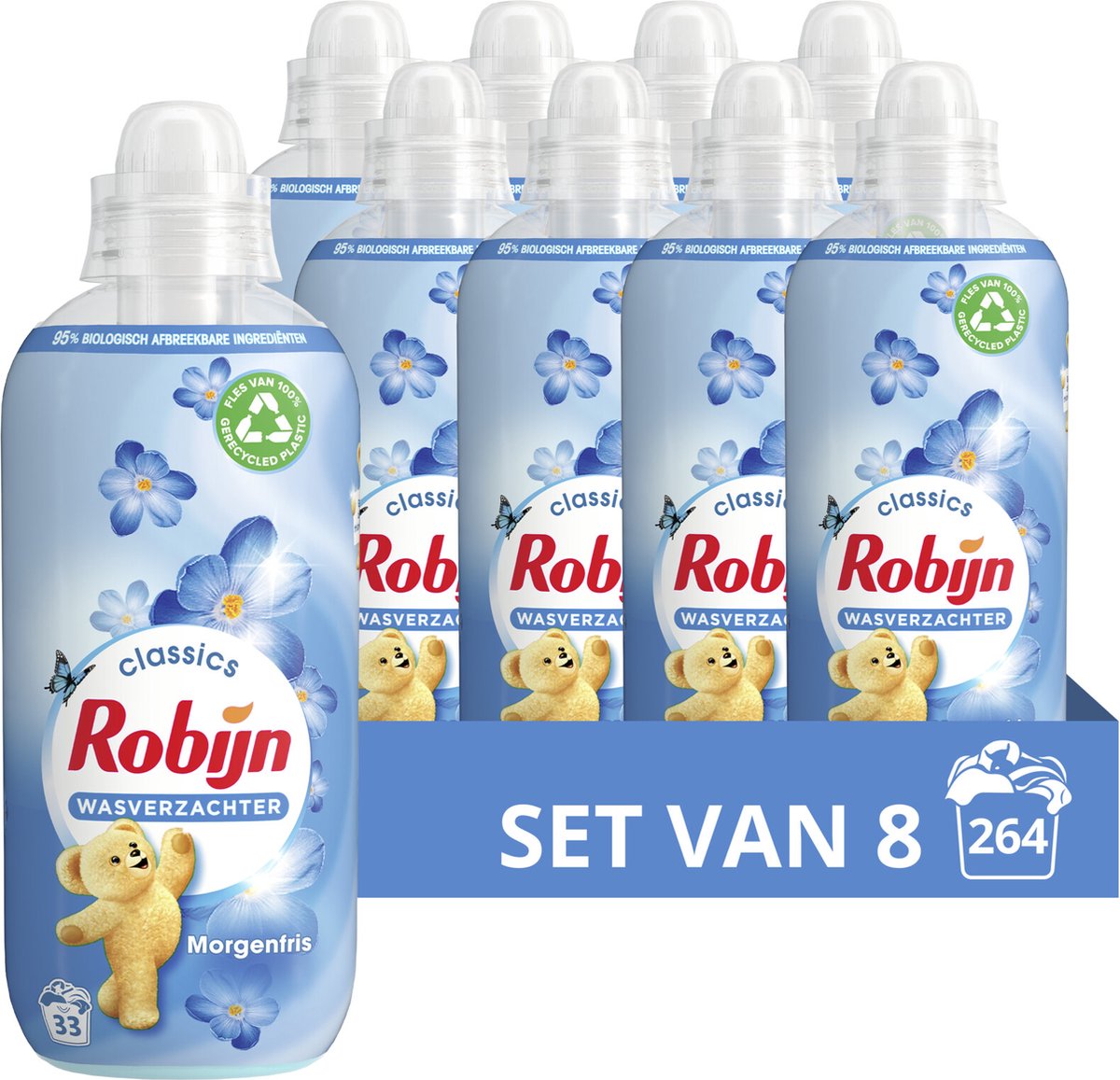 Robijn classics morgenfris wasverzachter - 8 x 33 wasbeurten - voordeelverpakking