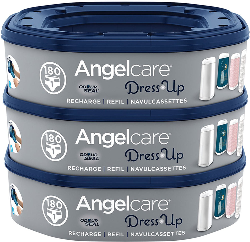 Angelcare navulling luieremmer baby - achthoekige navulcassettes - voor dress up - 3 stuks