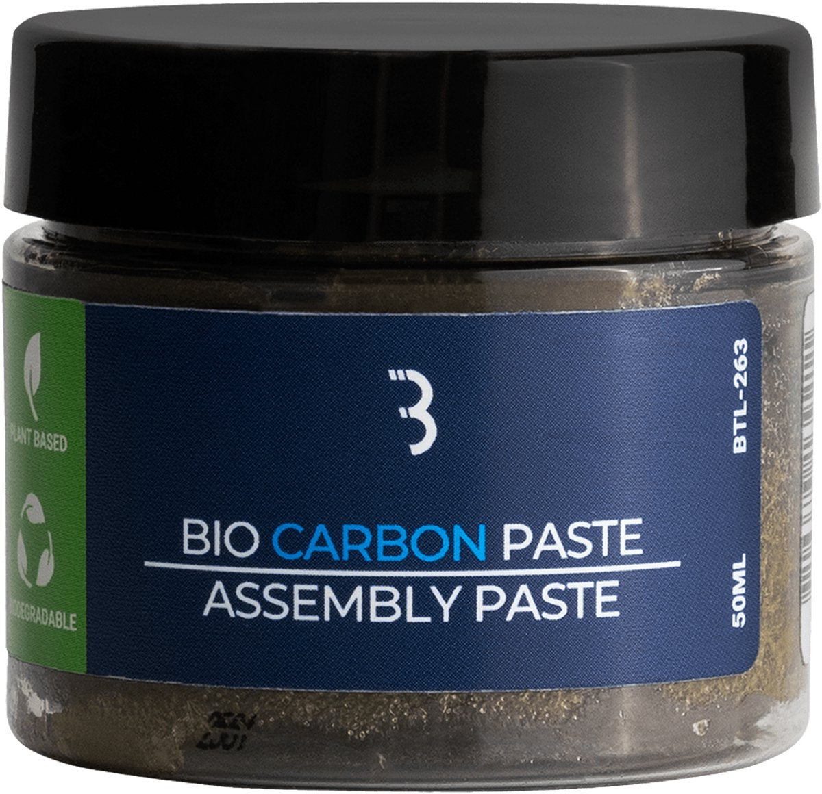 Bbb cycling biologische carbon montagepasta fiets - voor zadels, zadelpennen en sturen - montagevet carbon - 50ml - biocarbonpaste btl-263