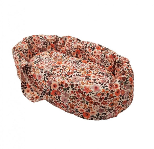 Hollie poppenreiswieg retro flowers - 42 cm