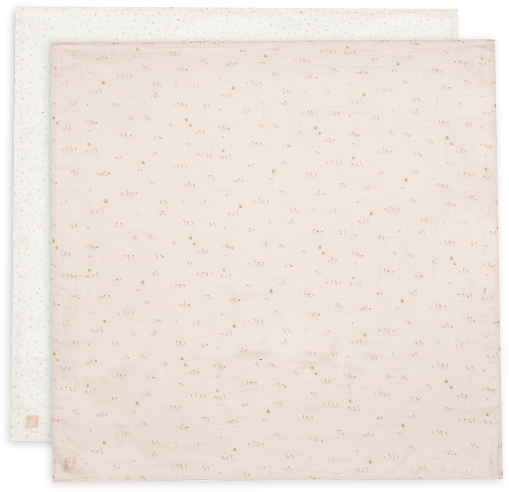 Jollein hydrofiele doek large - 115x115cm - pretty picnic - 2 stuks