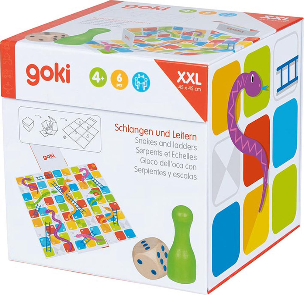 Goki xxl slangen en ladders in kubus bordspel
