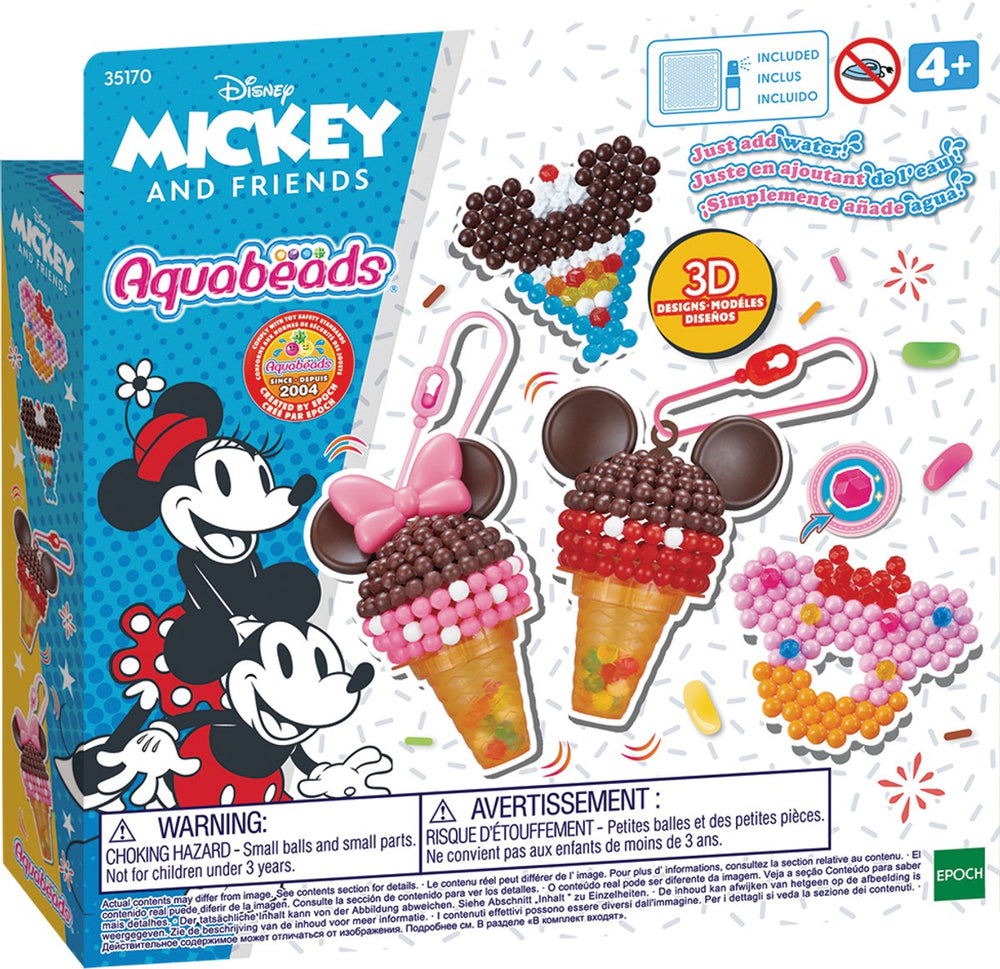 Aquabeads 3d mickey friends ice cream set- 2 sleutelhangers maken