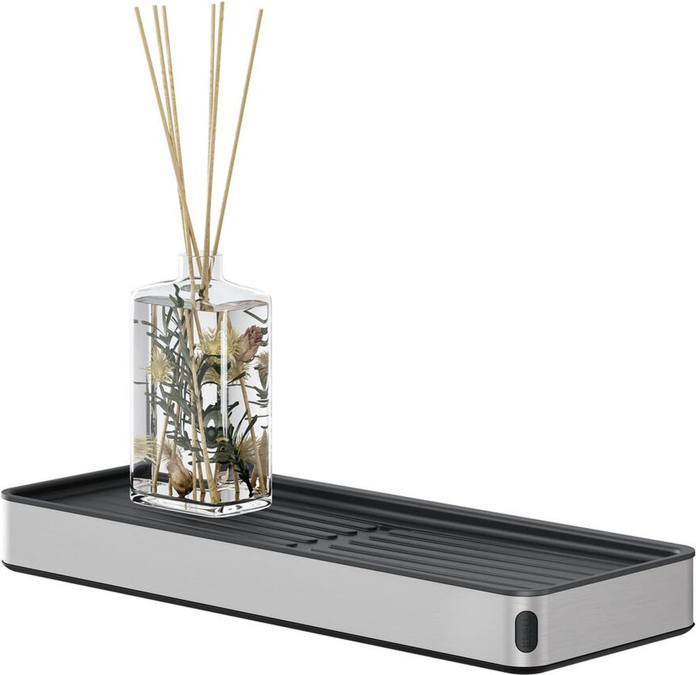Tiger cooper - planchet 28 cm - badkamerplank - zwart rvs geborsteld