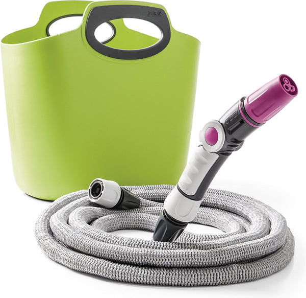 G.f. gf aquapop 30 m uitrekbare slang in tas lime