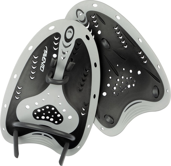 Avento - zwem handpeddels - zilver zwart