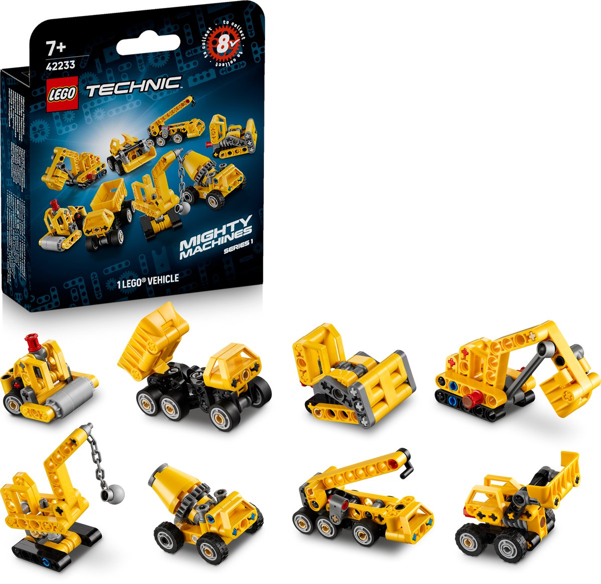 Lego ® technic machtige machines - verrassingsdoosje met bouwspeelgoed - voertuigen om te verzamelen - 42233