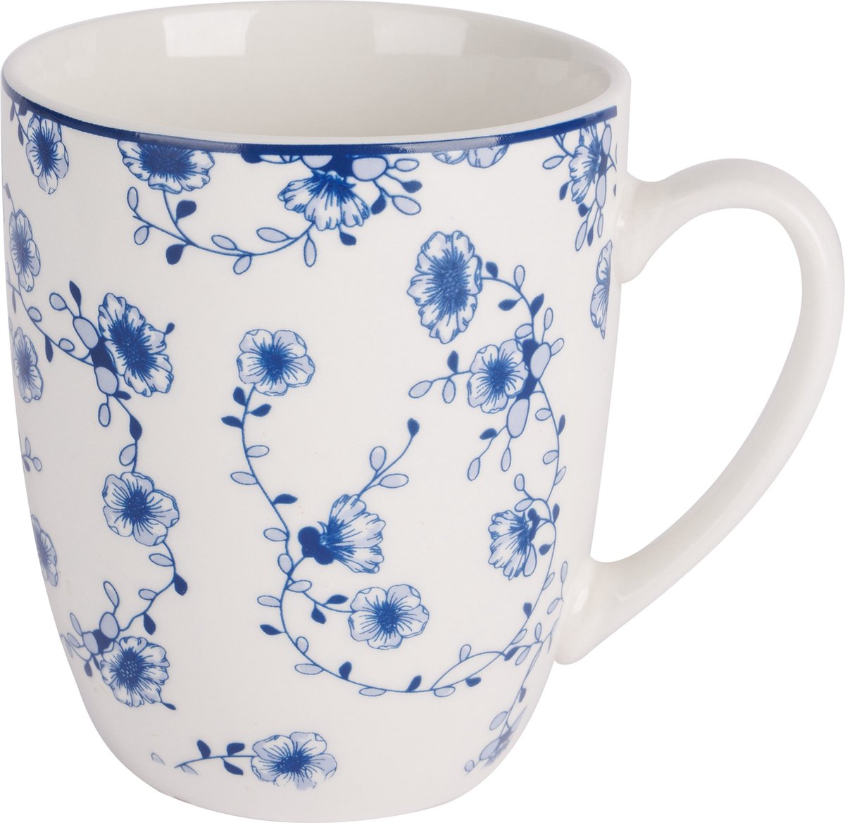 Cosy trendy flor azul beker - 37c l- set-4