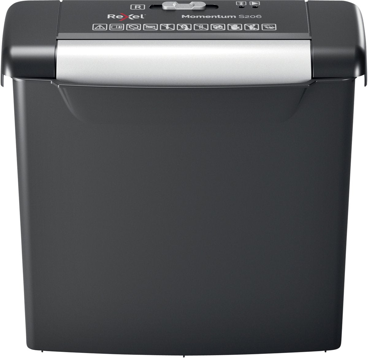 Rexel momentum s206 papierversnipperaar - p2 stroken - tot 6 vel - 9l - zwart