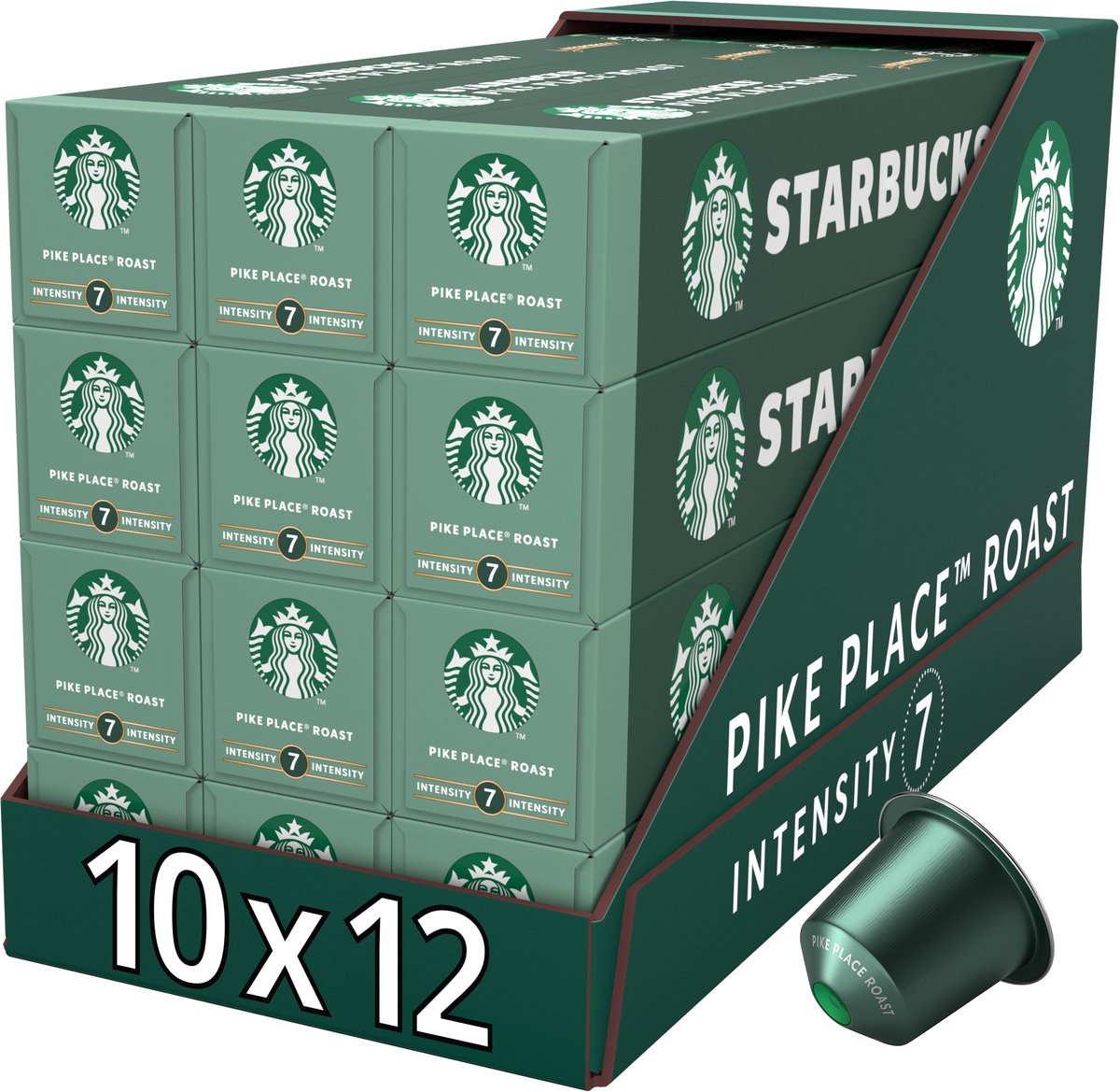 Starbucks by nespresso capsules pike place roast - 10 koffiecups x 12 doosjes