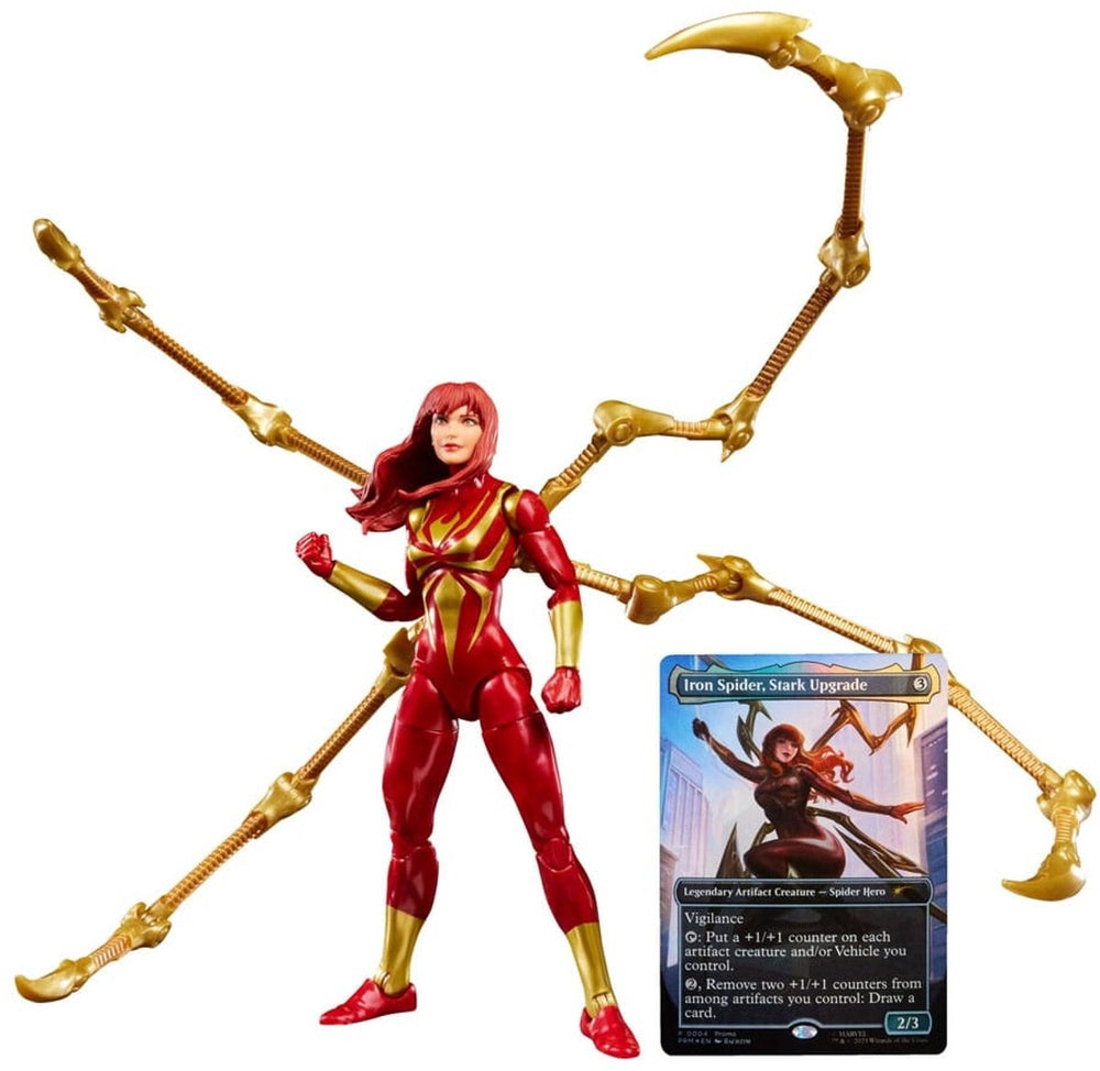 Hasbro marvel legends magic: the gathering action figure mary jane watson (iron spider) (plus exclusive foil card) 15 cm action figuur