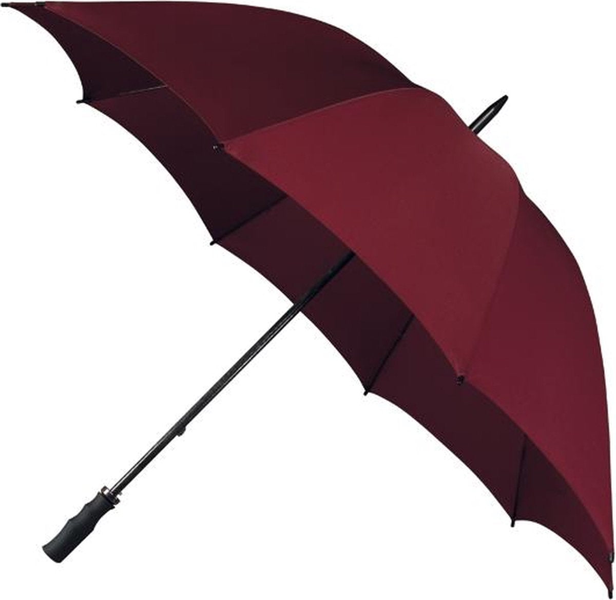 golfparaplu winddicht handopening 130 cm bordeaux