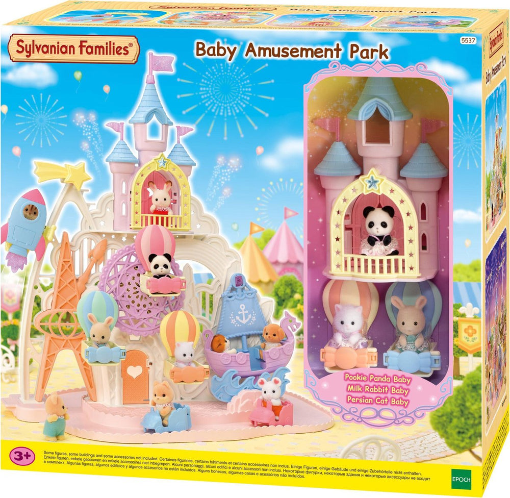 Sylvanian families 5537 baby pretpark- schommelschip- raket- reuzenrad- kasteel- 3 babyfiguren