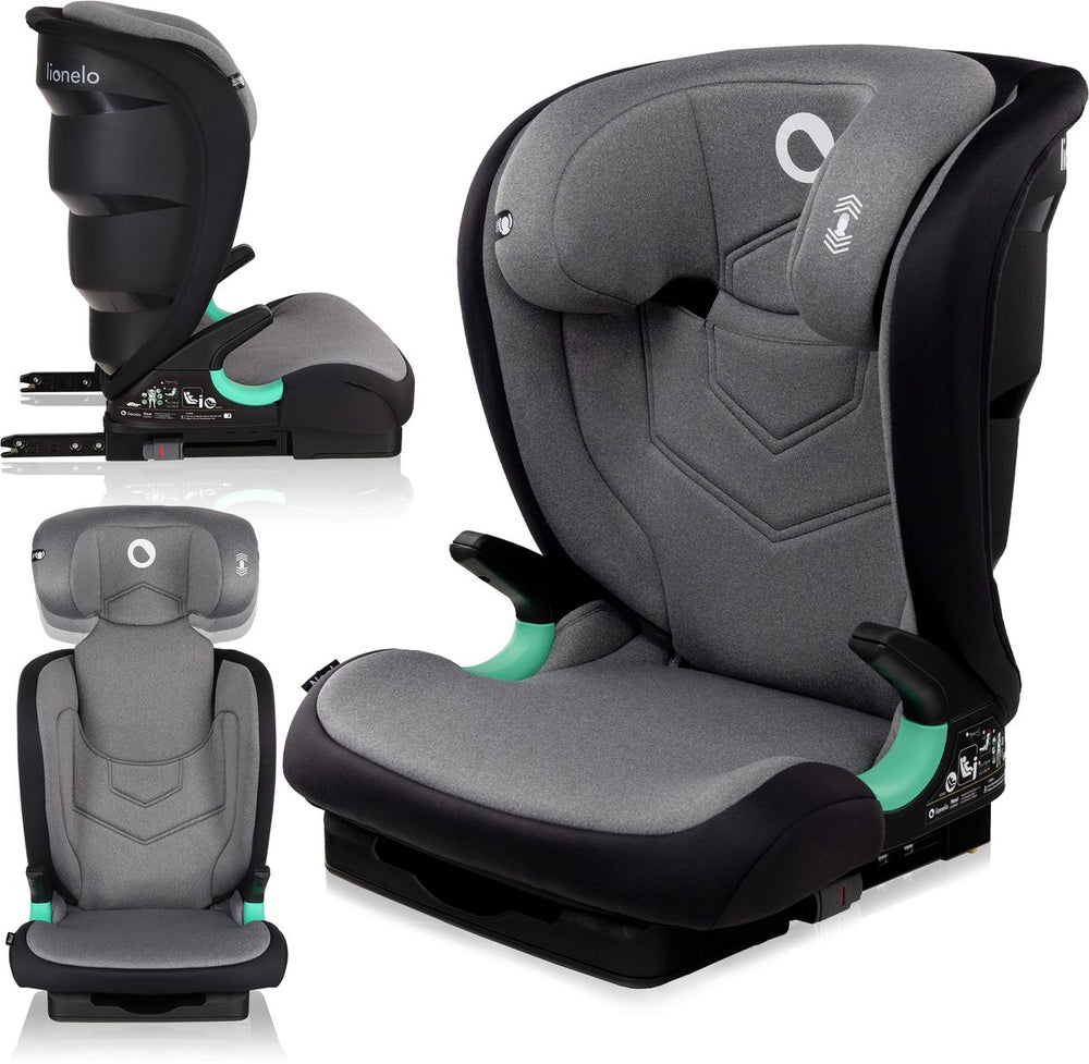Lionelo neal premium autostoel 100-150 cm – isofix – verstelbare hoofdsteun (14 posities) – ventilatiesysteem – zijbescherming – i-size goedgekeurd – wasbare bekleding – groeit mee tot 12 jaar – inclusief kinderkaart