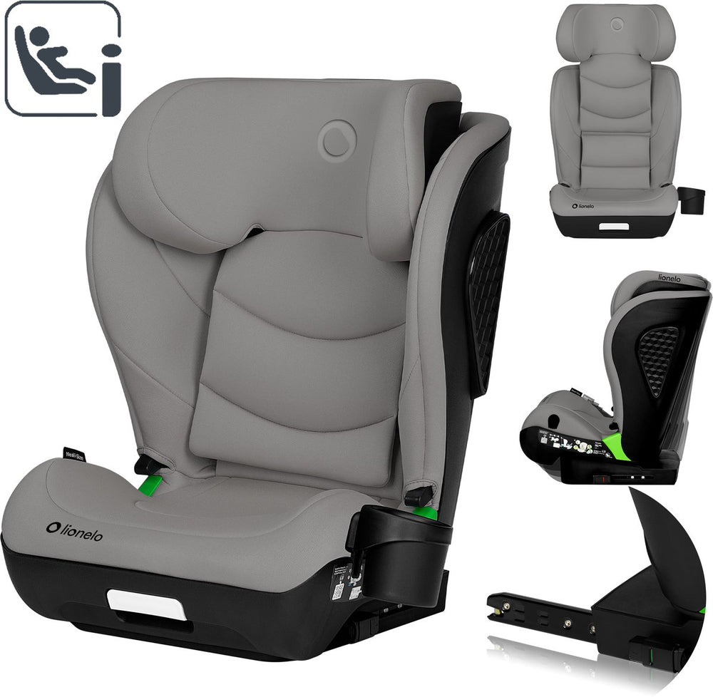 Lionelo neal i-size – autostoel 100-150 cm – isofix of autogordel – verstelbare hoofdsteun (10 standen) – kantelbare rugleuning (4 standen) – side impact protection – bekerhouder – epp eps schuim – afneembare hoes – comfortabel universeel