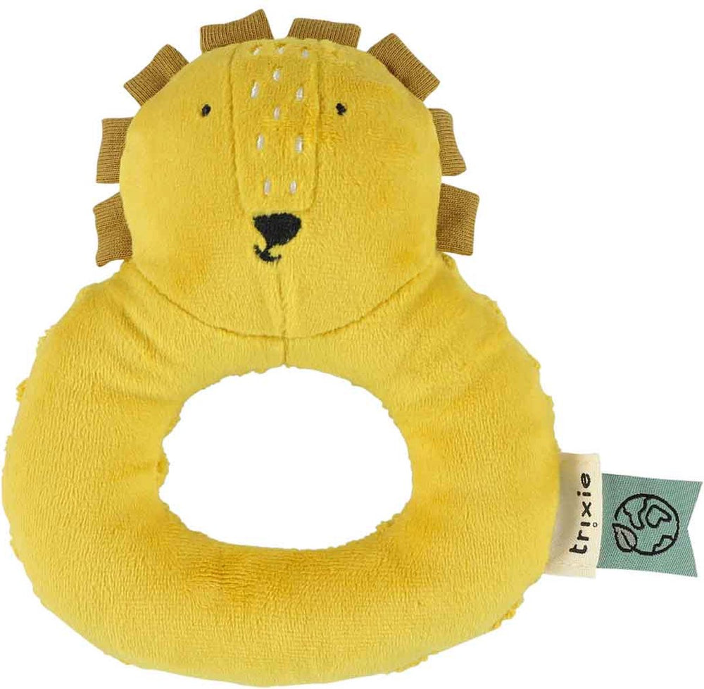 Trixie rammelaar – mr. lion – zacht baby speelgoed met knispergeluid – sensorisch speelgoed – vanaf 3 maanden