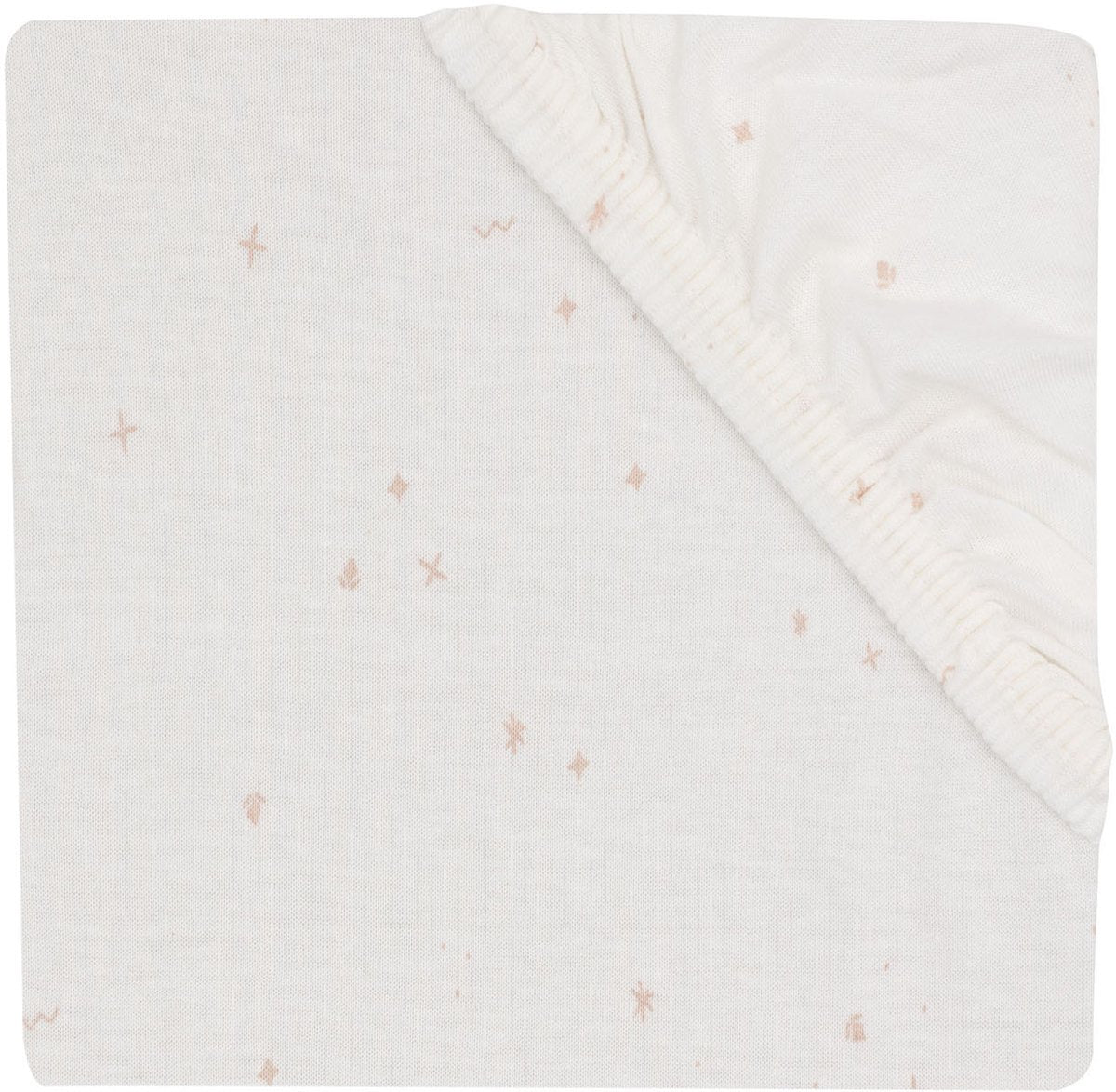 Jollein twinkling hoeslaken - 40 50 x 80 90 cm - jersey - wild rose
