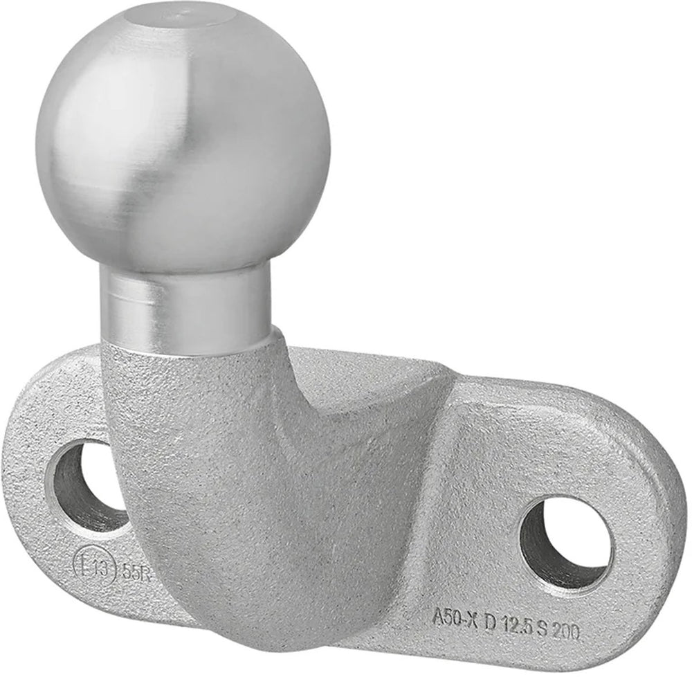 trekhaakkogel haken Ø50mm staal lang zilver
