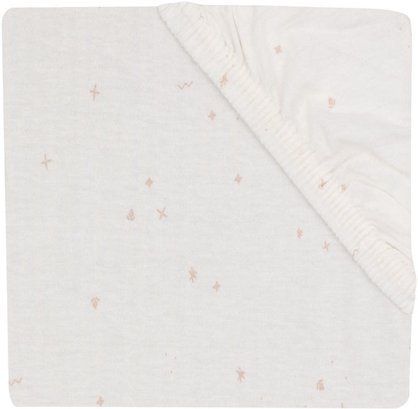 Jollein twinkling hoeslaken - 40 50 x 80 90 cm - jersey - wild rose