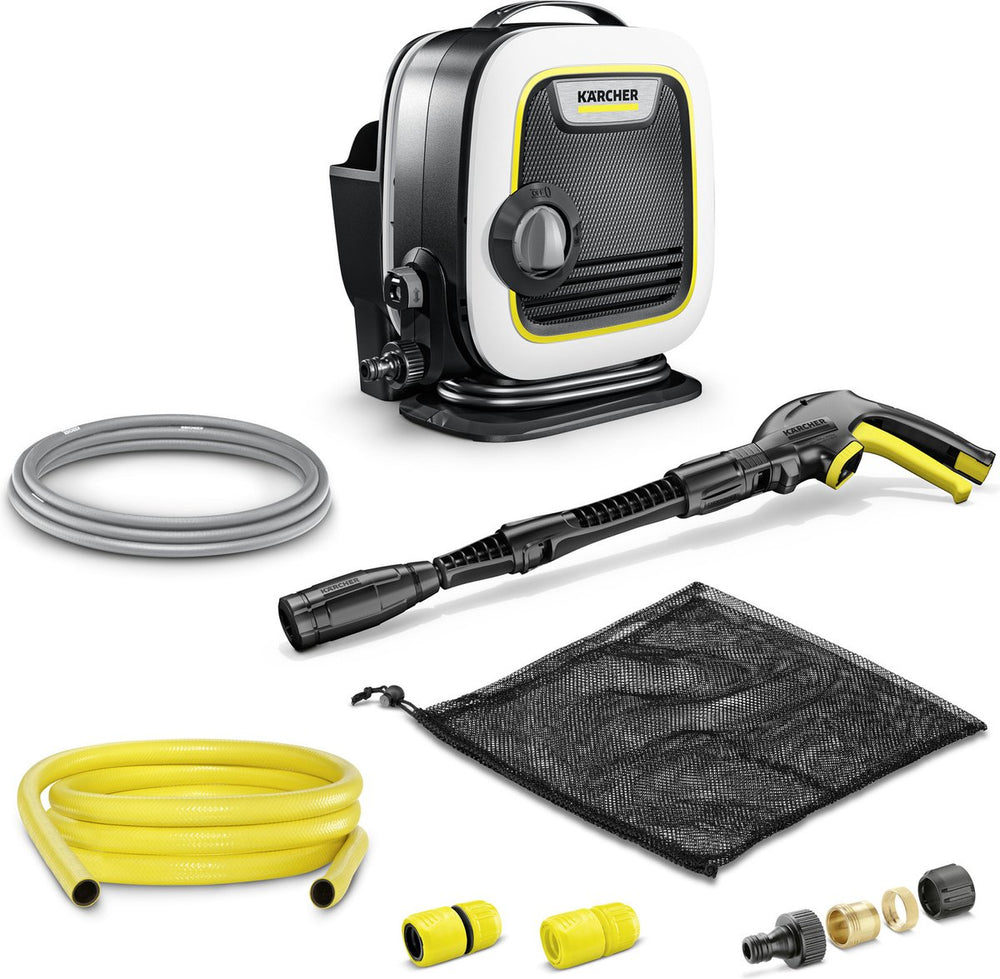 Kärcher k mini hogedrukreiniger - incl. slangset - 110 bar - 360 l u - 20 m2 u - premiumflex slang - geschikt voor oa. fietsen - tuingereedschap - tuinset - kleine terrassen - en balkon