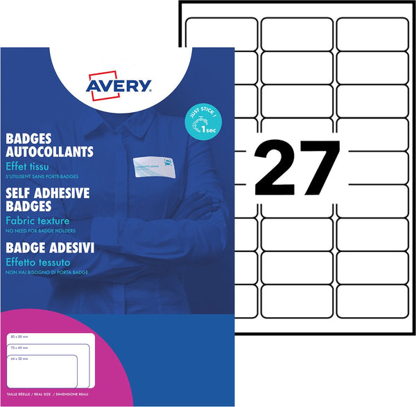 Avery zelfklevende etiketten 63,5 x 29,6 mm wit