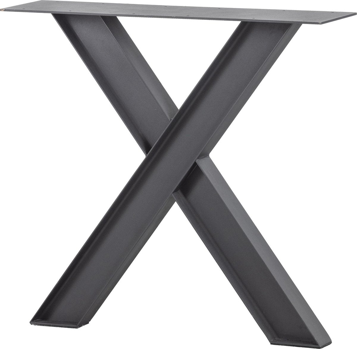 Woood tablo industrial x-poot 1 stuks - metaal - zwart - 72x79x10