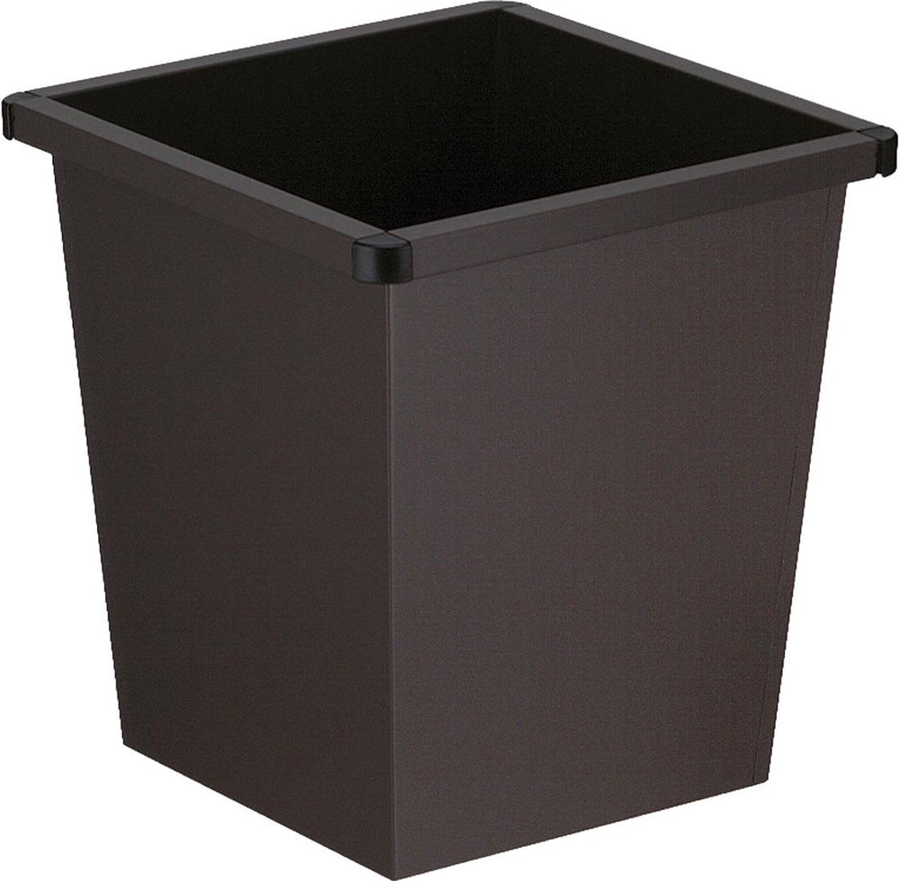 V-part vepabins vierkanttapse papierbak - 27l - zwart