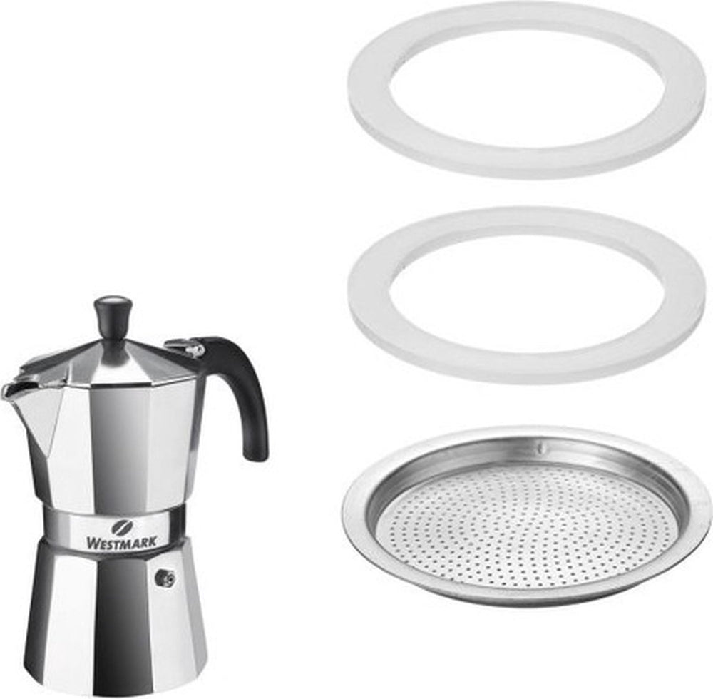 Westmark silicone ring set 2 + filter voor espresso maker 6 tassen brasilia 2462 228e