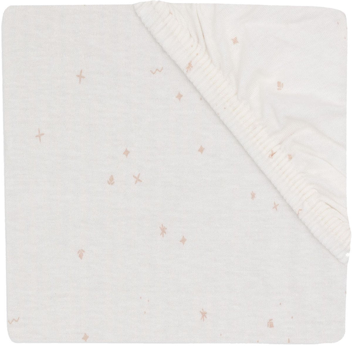 Jollein twinkling hoeslaken ledikant - 60 x 120 cm - jersey - wild rose
