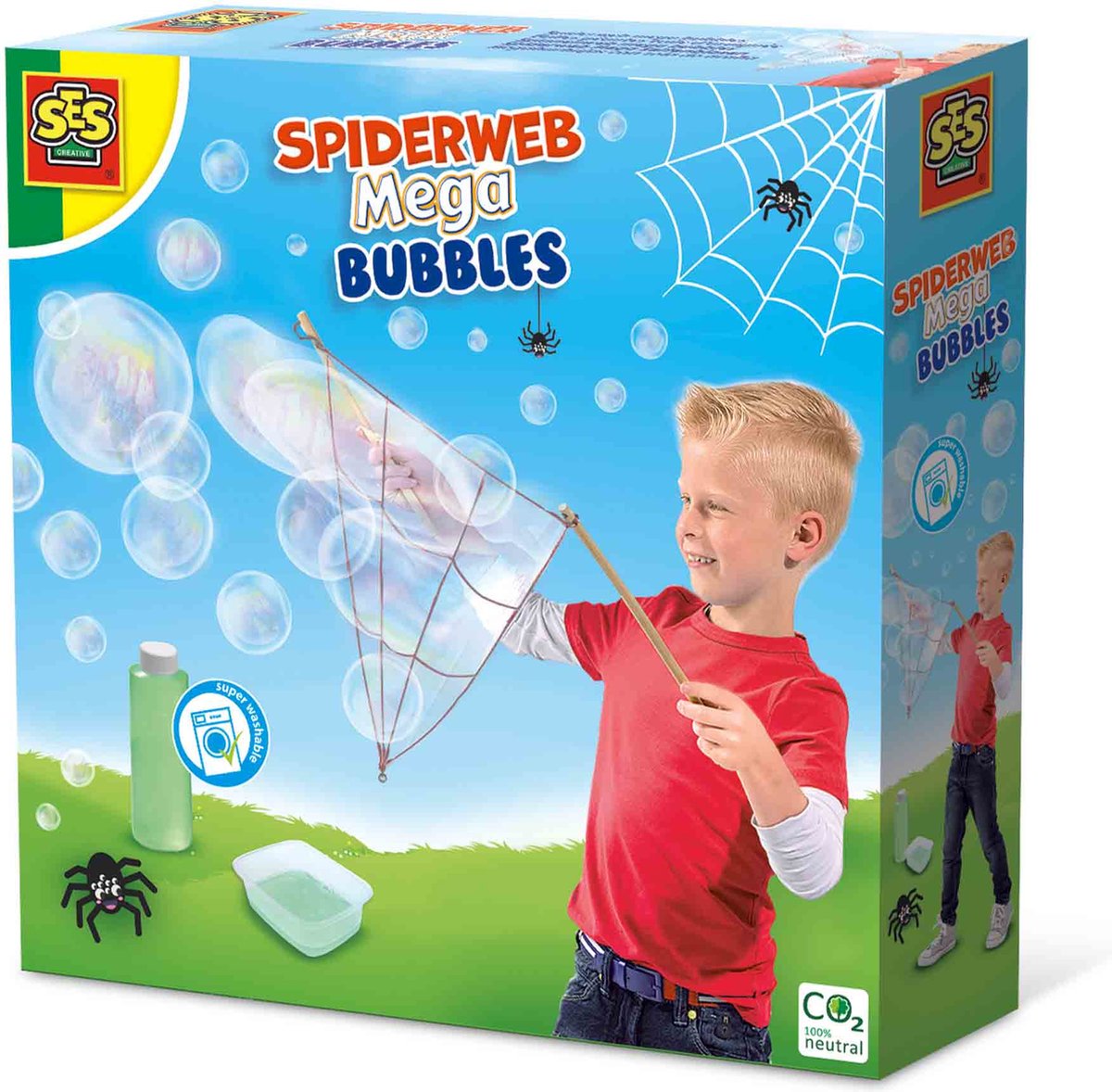 Ses spinnenweb mega bubbels