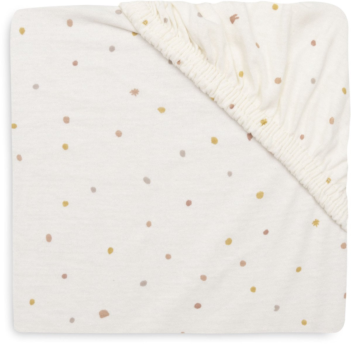Jollein hoeslaken ledikant - 60x120cm - jersey - kangaroots - dusty dot