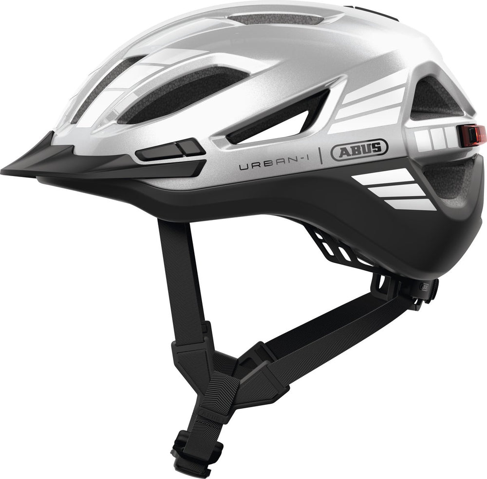 Abus fietshelm urban-i 4.0 ace signal silver s - 51-55 cm - zilver - geschikt voor gebruik op elektrische fietsen - stadsfietsen - 260 g