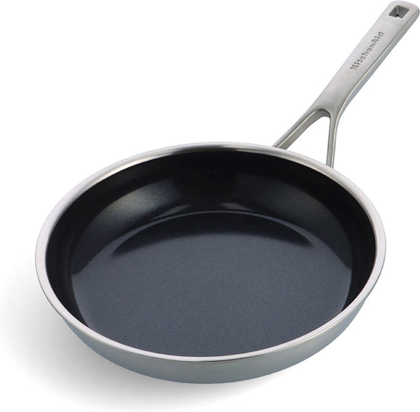 Kitchenaid multi-ply koekenpan ø24cm - rvs - inductie - anti-aanbak - pfas-vrij
