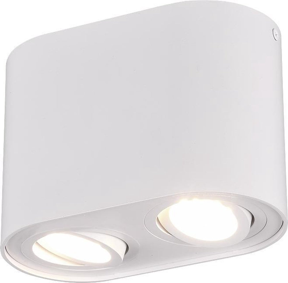 Trio cookie - plafondlamp - wit mat - excl. 2x gu10 4,9 w - dimbaar met schakelaar - niet extern dimmerbaar