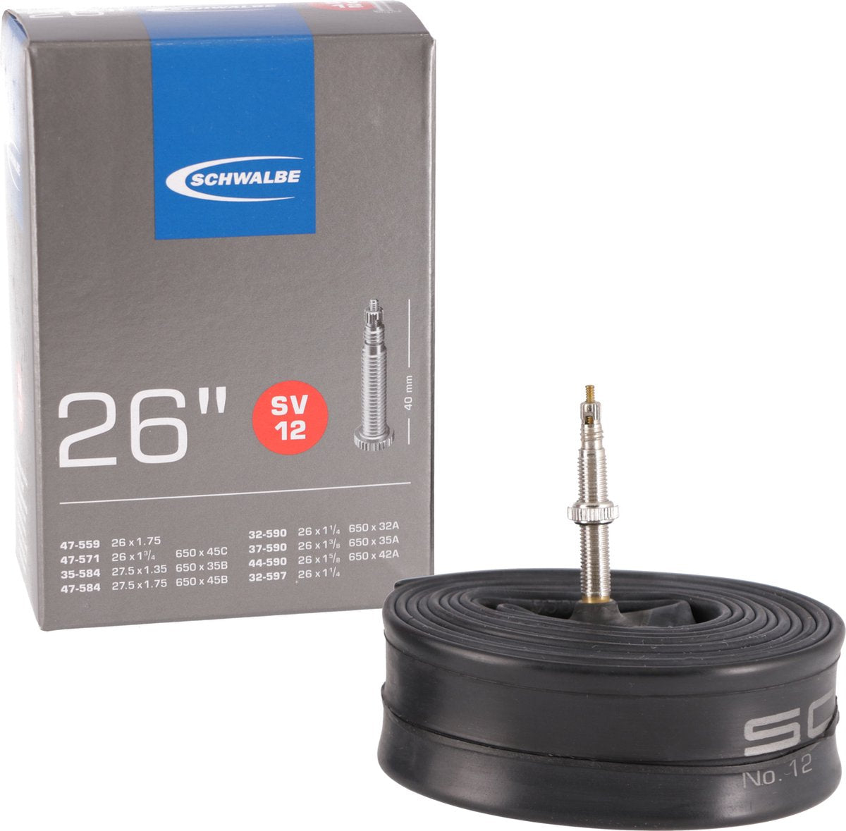 Chambre à air Schwalbe SV12 26 32 47-559 - valve 40mm
