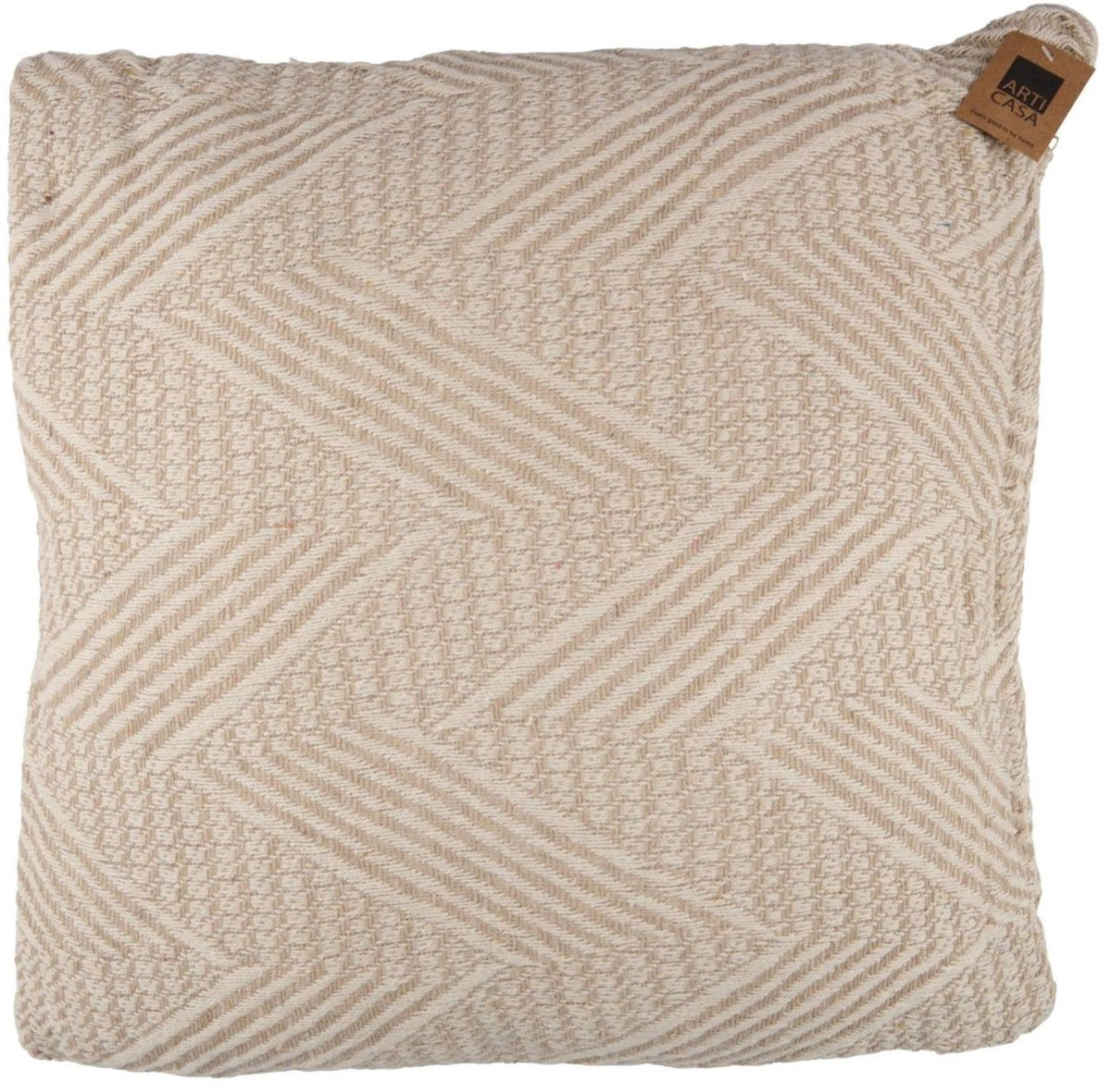 Arti casa sierkussen - 45x45 cm - decoratief kussen - zacht en comfortabel - voor bank en bed - beige