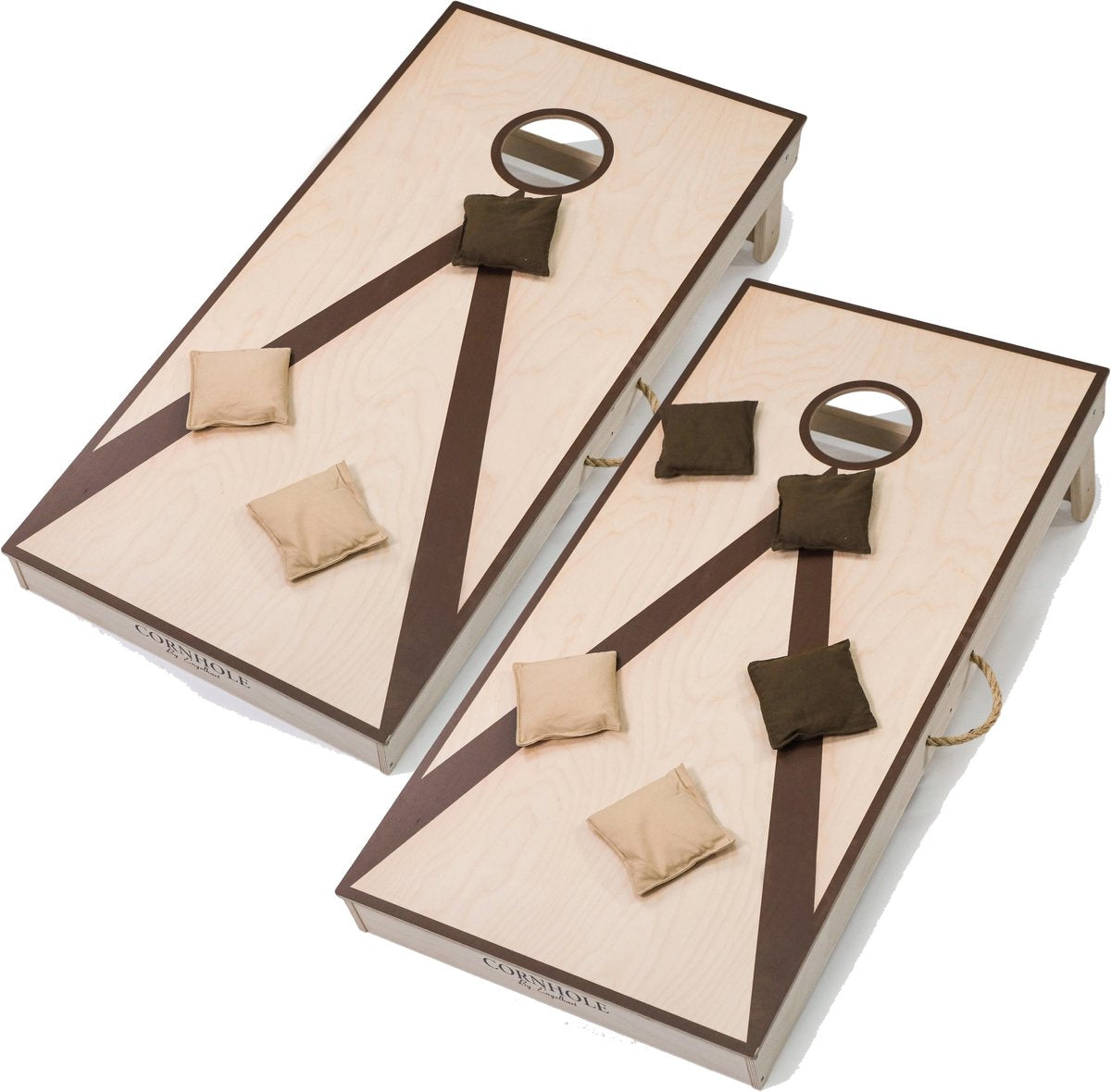 Engelhart cornhole – dubbel wedstrijdset – 120 x 60 cm – pine birchwood – inclusief 2 x 4 zakjes en draagtas – outdoor cornhole spel voor competitie en recreatie –